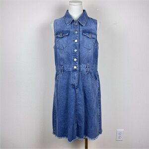 Joie Dress Button Up Sheath Denim Rodeo Cowgirl Size Medium